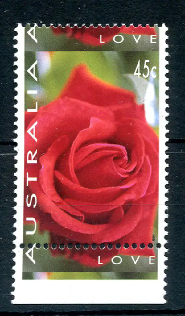 1994 45c Thinking of You "Love" booklet stamp with ... Image 1++