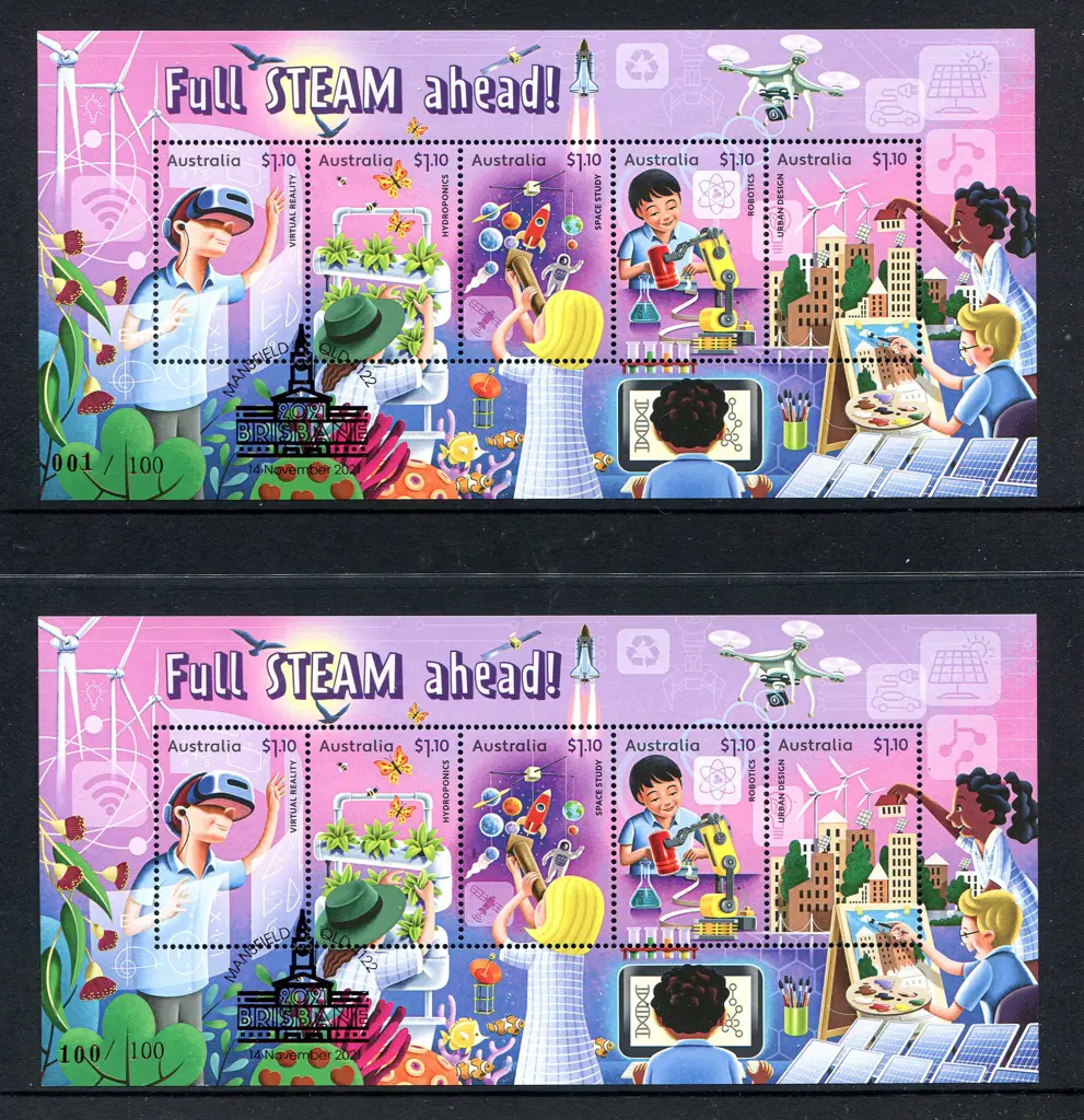 1994 Kangaroos & Koalas Counter Printed Stamps ... Image 1++