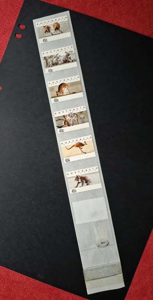 1994 "Kangaroos & Koalas" CPS strip of 6 with ... Image 1++
