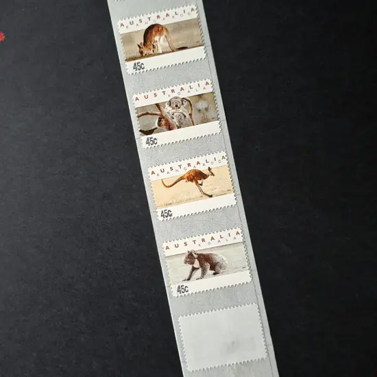 1994 "Kangaroos & Koalas" CPS strip of 6 with ...