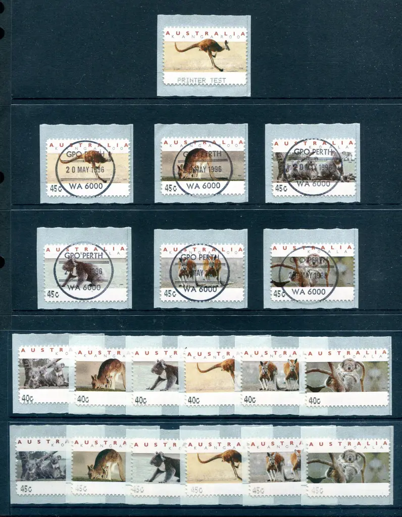 1996 (20th May) Kangaroos & Koalas 45c Monotel set ... Image 1++