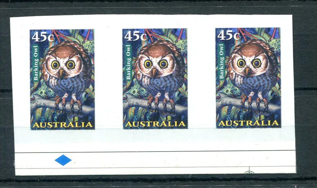1997 45c Creatures of the Night - Barking Owl S/A ... Image 1++