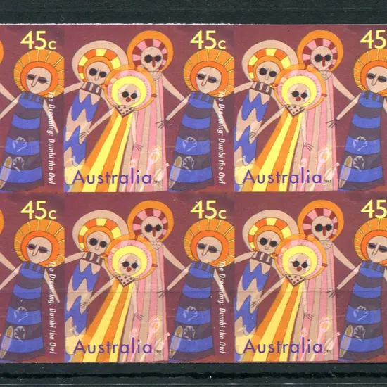 1997 45c The Dreaming right marginal block of 6 ...