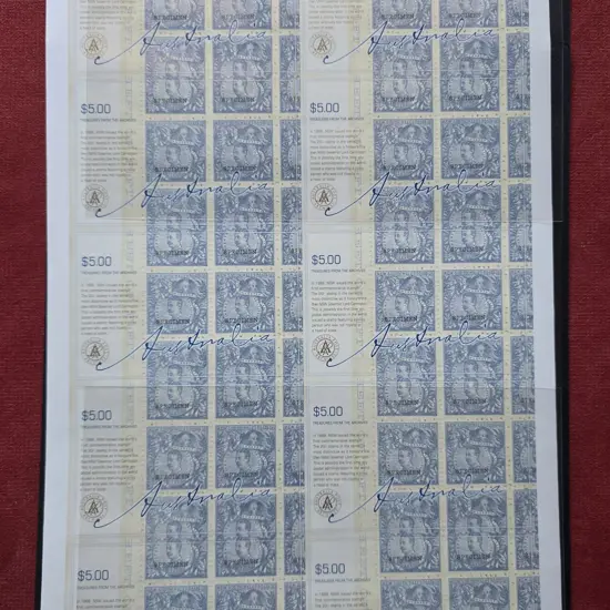 2005 $5 "Treasures of the Archives" imperforate ...