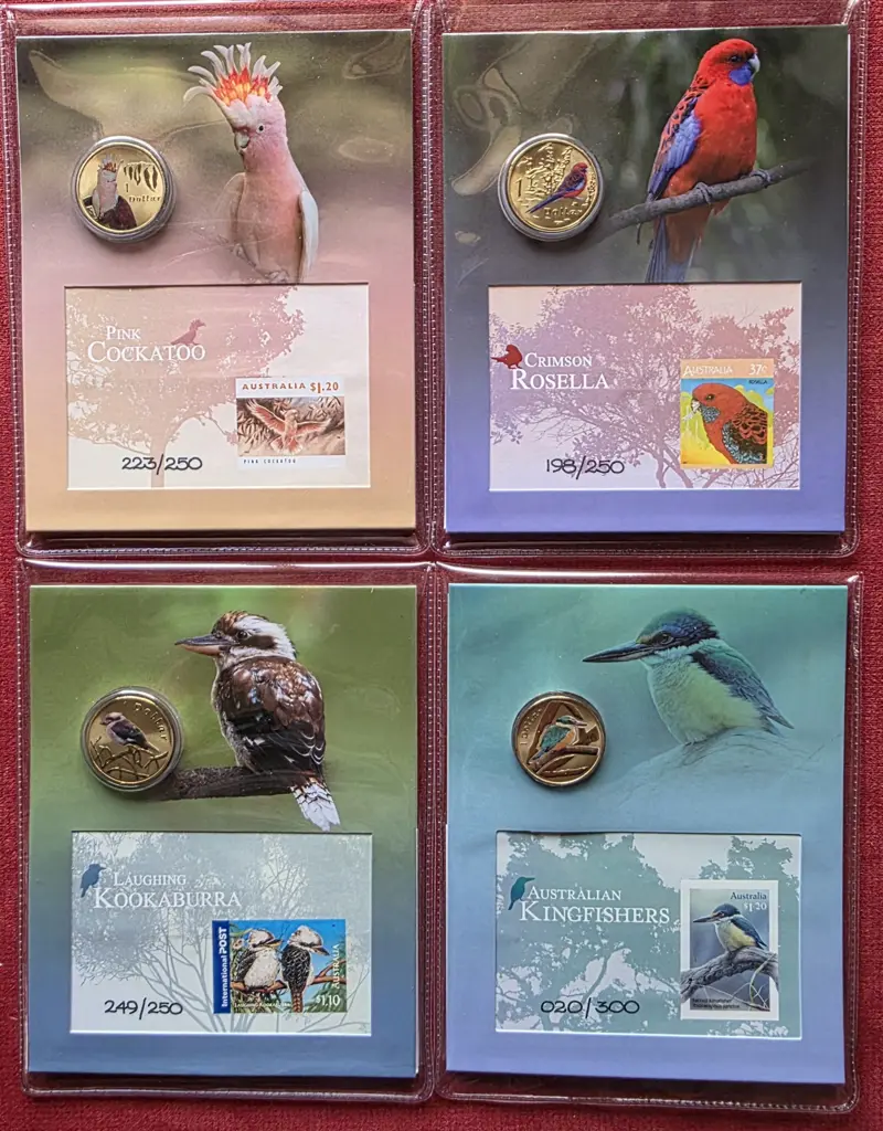 2011 Birds set of 4 with $1 coloured pictorial ... Image 1++