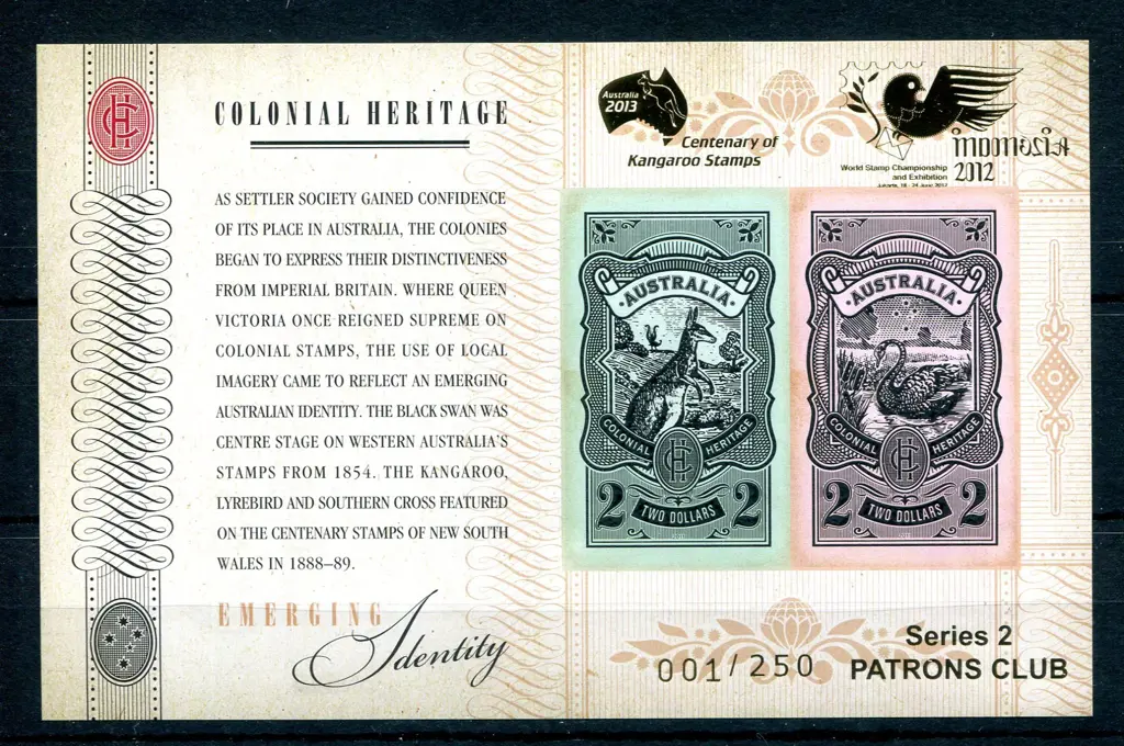 2012 $4 Colonial Heritage imperf M/S ovptd for the ... Image 1++