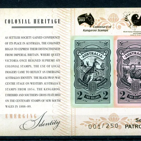 2012 $4 Colonial Heritage imperf M/S ovptd for the ...