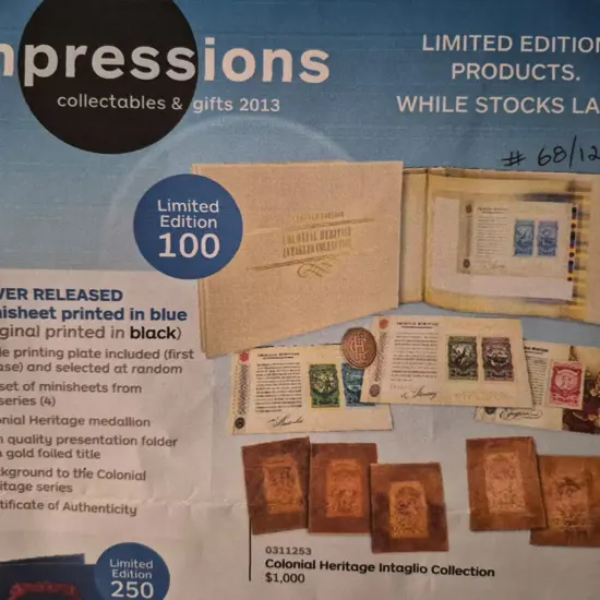 2013 Colonial Heritage Intaglio Collection Pres ...