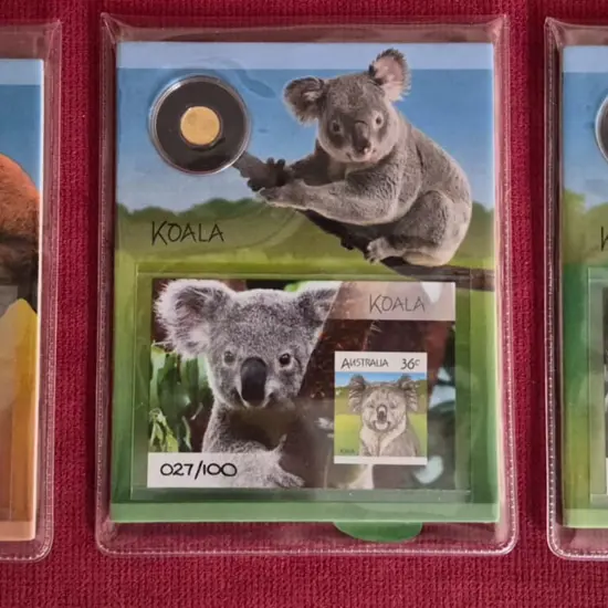 2014 $2 Red Kangaroo, Koala & Kookaburra .05g gold ...