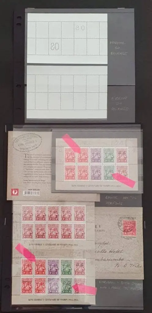 2014 $7 KGV Centenary sheetlet of 10 from the ... Image 1++