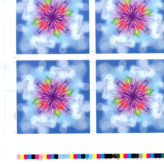 2014 Fireworks Celebration imperforate block of 4 ...