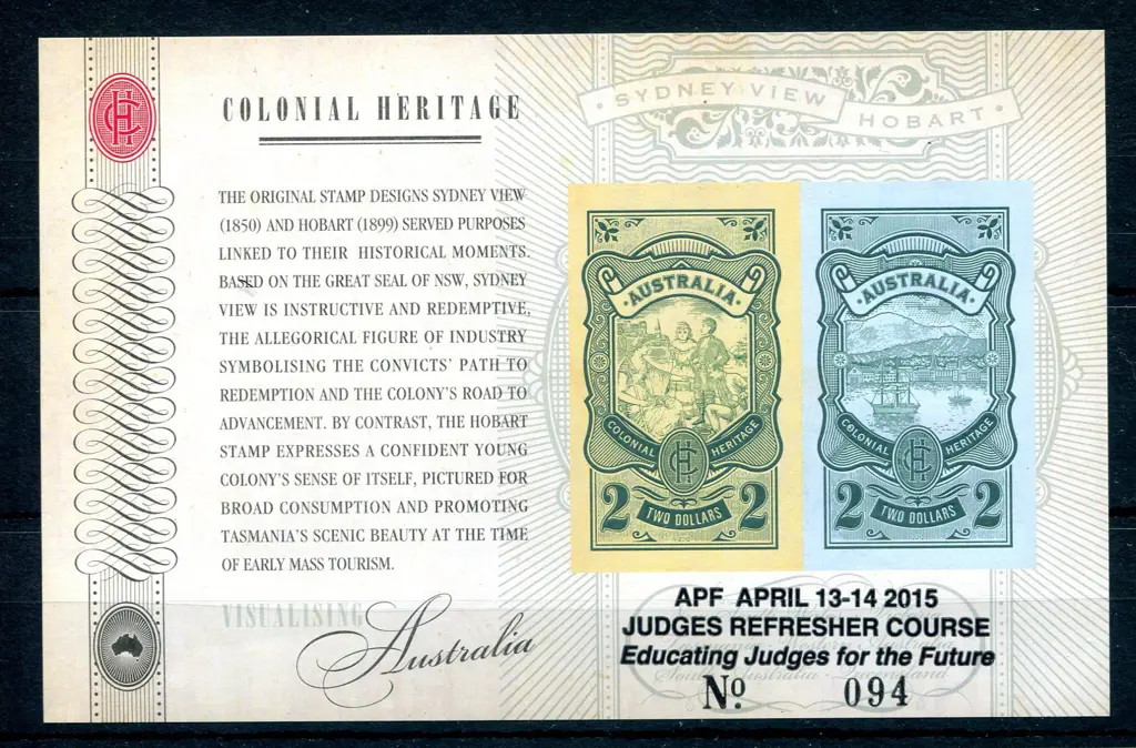 2015 $4 Colonial Heritage imperf M/S ovptd "APF ... Image 1++
