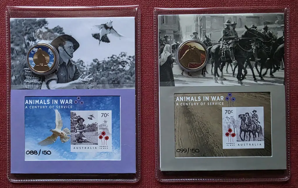 2015 Animals in War pres card pair with $1 ... Image 1++