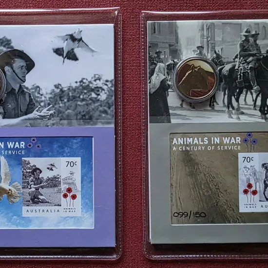 2015 Animals in War pres card pair with $1 ...