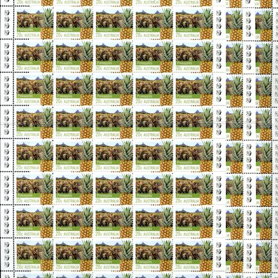 2017 20c Farming - Pineapples in sheets of 50 x 3 ...