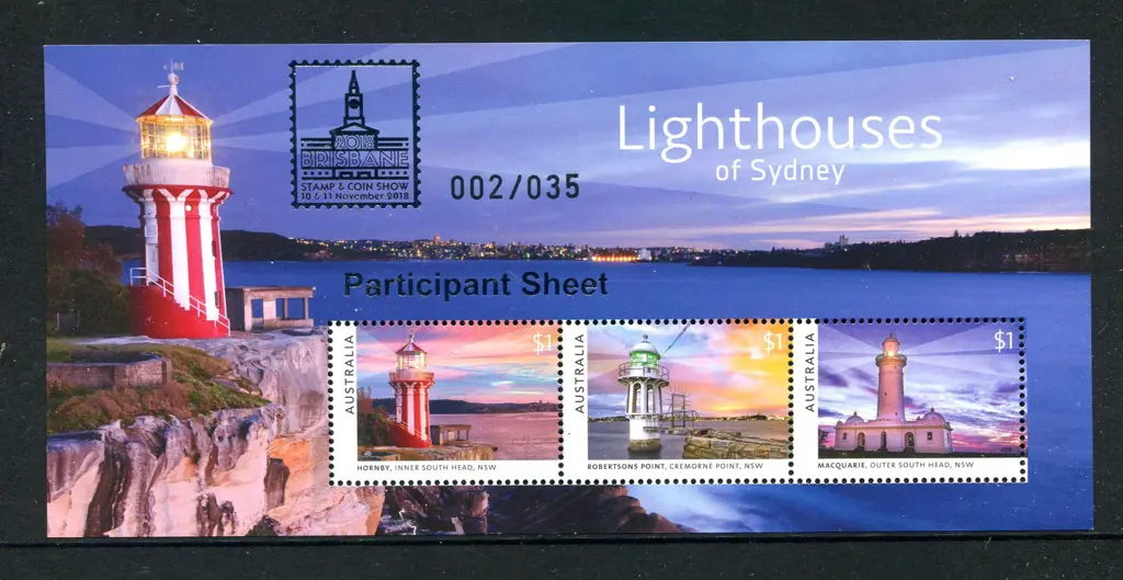 2018 Lighthouses of Sydney M/S overprinted ... Image 1++