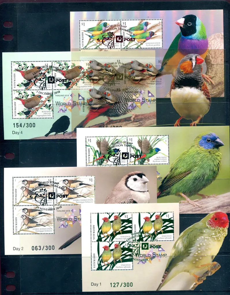 2018 (28th Nov-3rd Dec) Finches embellished set of ... Image 1++