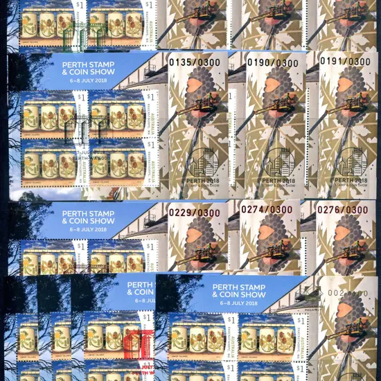 2018 Silos M/S sets of 3 for "Perth Stamp & Coin ...
