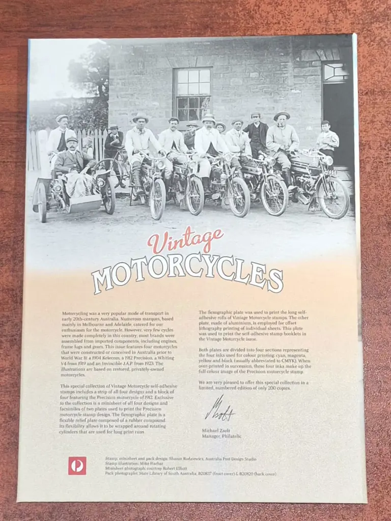 2018 "Vintage Motorcycles Self-adhesive ... Image 1++