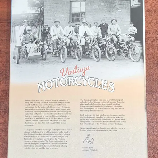 2018 "Vintage Motorcycles Self-adhesive ...