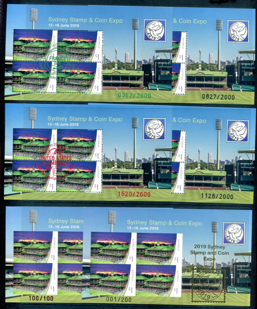 2019 (13th-16th June) Sydney Stamp & Coin Expo set ... Image 1++