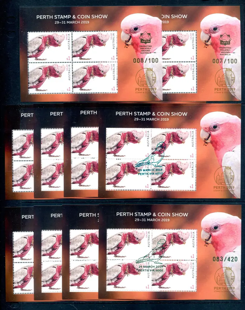 2019 (29th-31st Mar) Perth Stamp & Coin Show set ... Image 1++