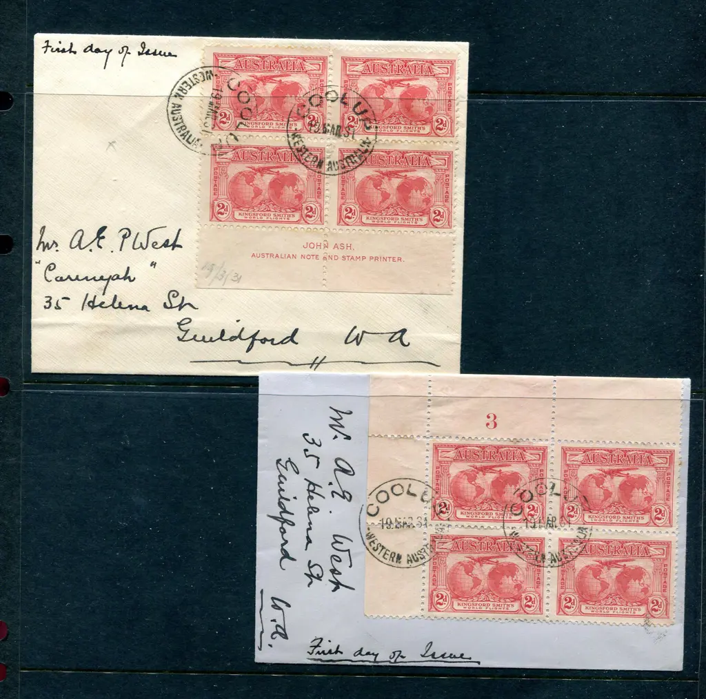 1931 19th Mar) 2d Kingsford Smith John Ash imprint ... Image 1++