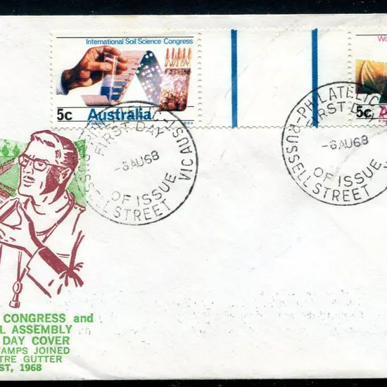 1968 (6th Aug) Soil & Medical Congress gutter pair ...