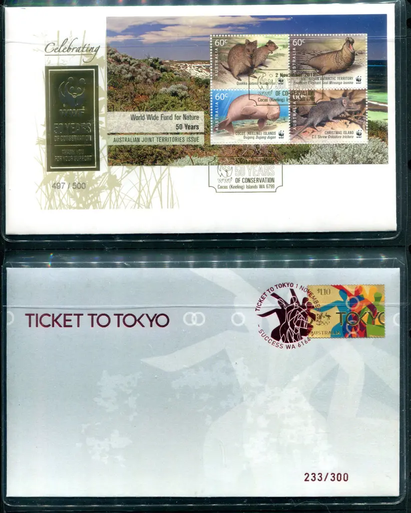 2011 (2nd Nov) WWF M/S on embellished cover with ... Image 1++