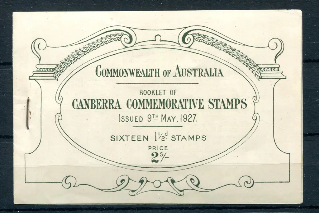 1927 2/- Canberra booklet containing only one of ... Image 1++