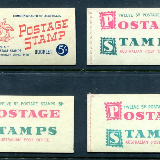 1963/64 5/- QEII 5/- with pink stitching x 4. All ...