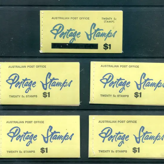 1967 $1 with 5¢ QEII x 20 with white stitching, 4 ...