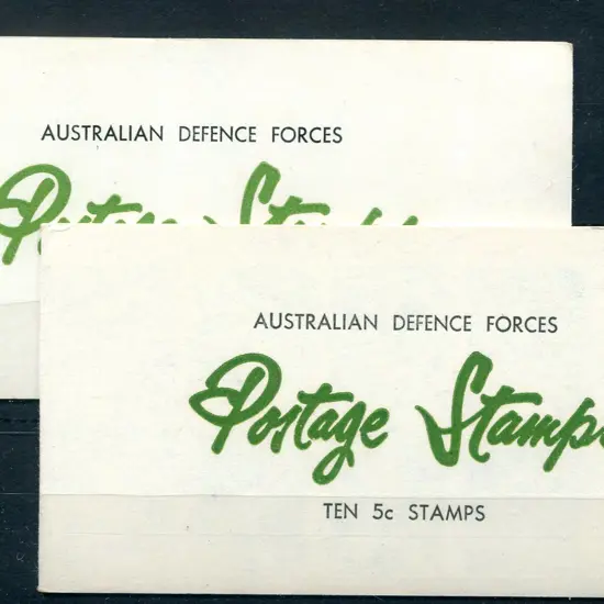 1967/68 50¢ ADF booklets x 2 with 5¢Thornbill & 5¢ ...
