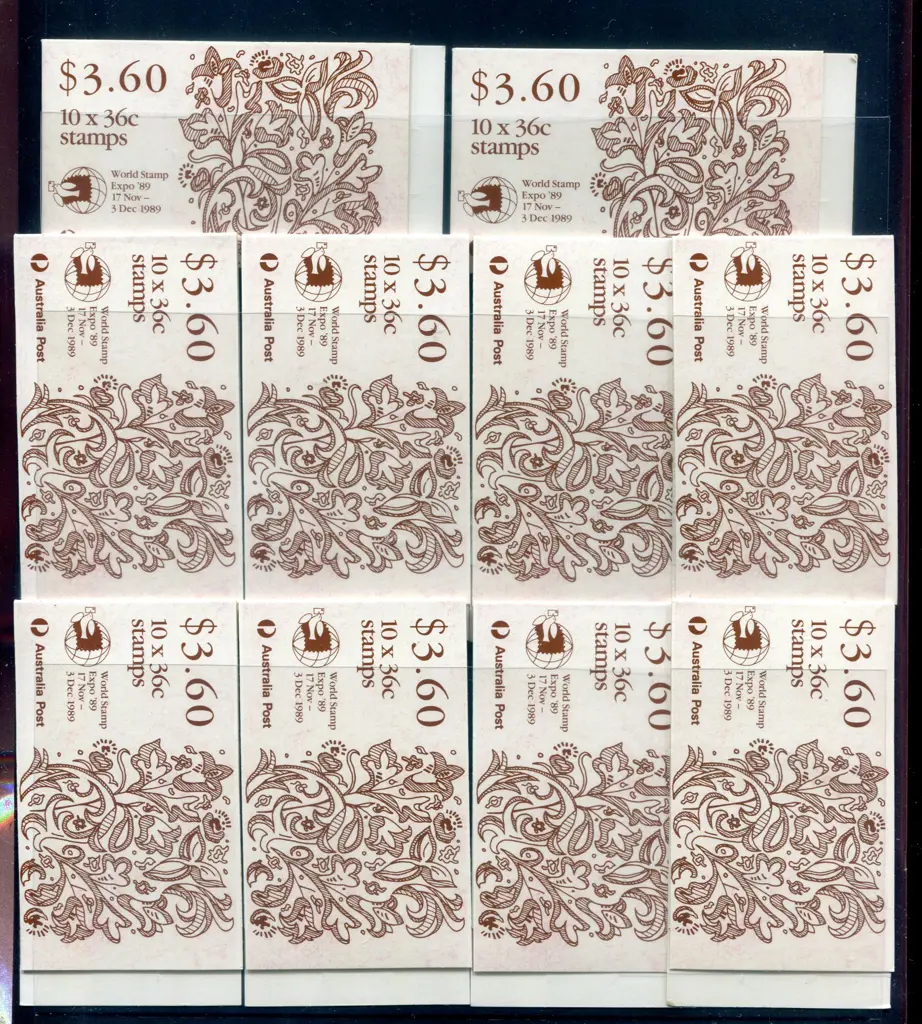 1989 $3.60 Christmas booklets overprinted "World ... Image 1++