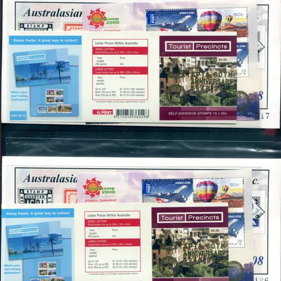 2008 $5.50 NSW Tourist Precincts S/A booklets in ...