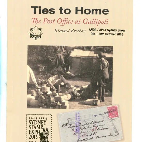 2015 "Ties to Home - Gallipoli" prestige booklet ...