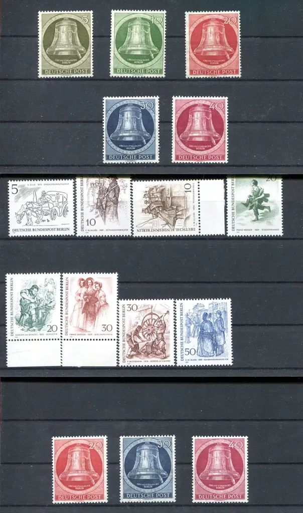 Germany-Berlin 1951-1969 selection on stockcards ... Image 1++