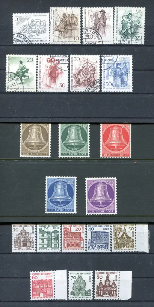 Germany-Berlin 1951-1969 selection on stockcards ... Image 1++