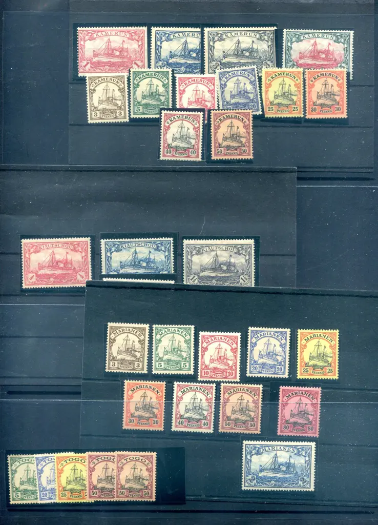 German Colonies "Yachts" MLH range noting Cameroun ... Image 1++