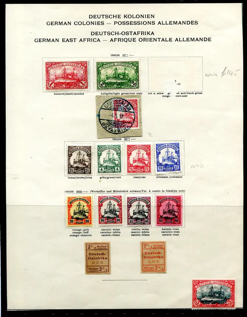 German Colonies-East Africa Range on leaves ... Image 1++