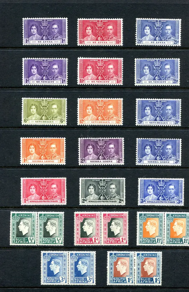 British Commonwealth 1937 Coronation set on ... Image 1++