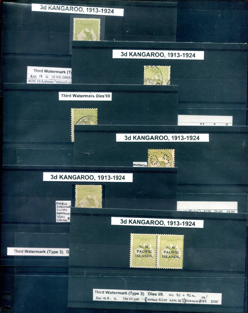 Kangaroos Group on individual stockcards with ... Image 1++