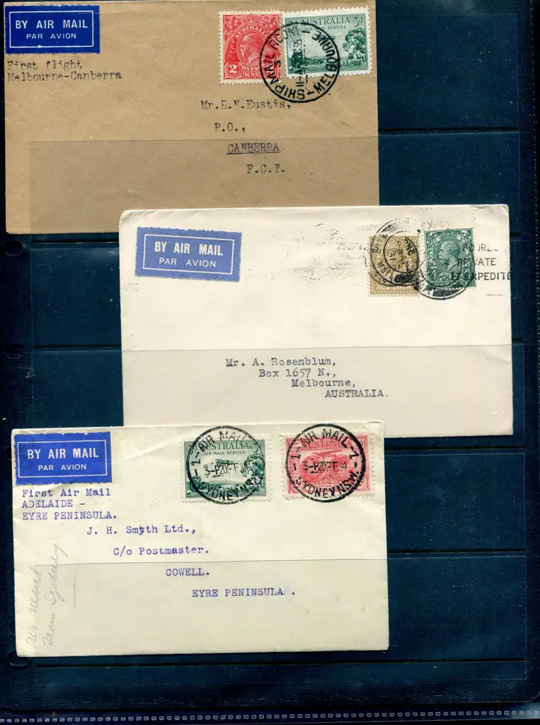 Airmails 1931-1935 range noting 1931 England to ... Image 1++