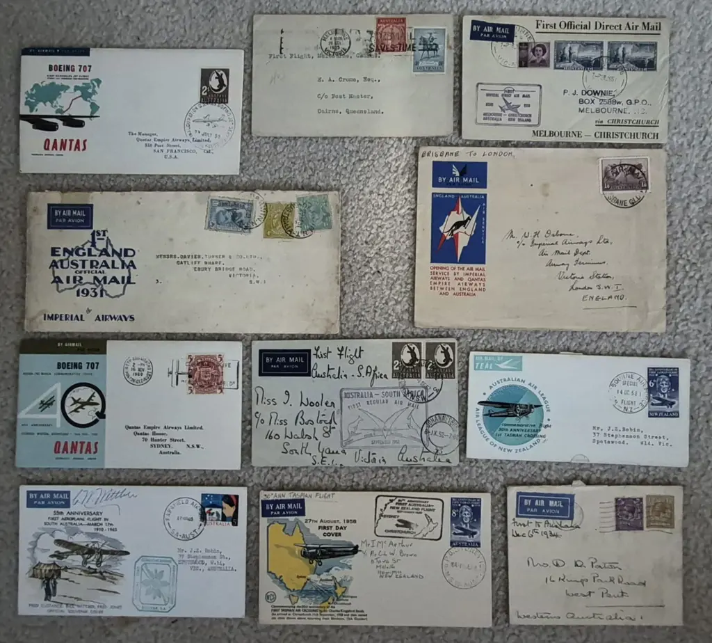 Airmails 1931-1960 selection incl First England to ... Image 1++