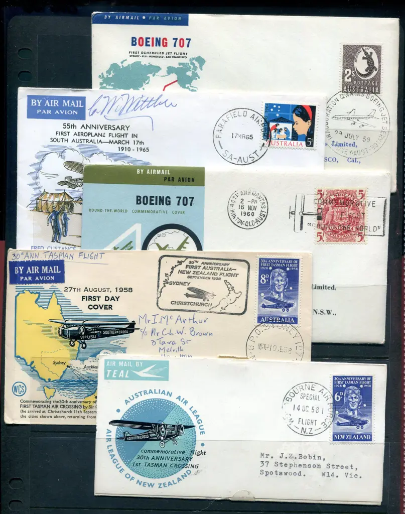 Airmails 1931-1960 selection incl First England to ... Image 1++