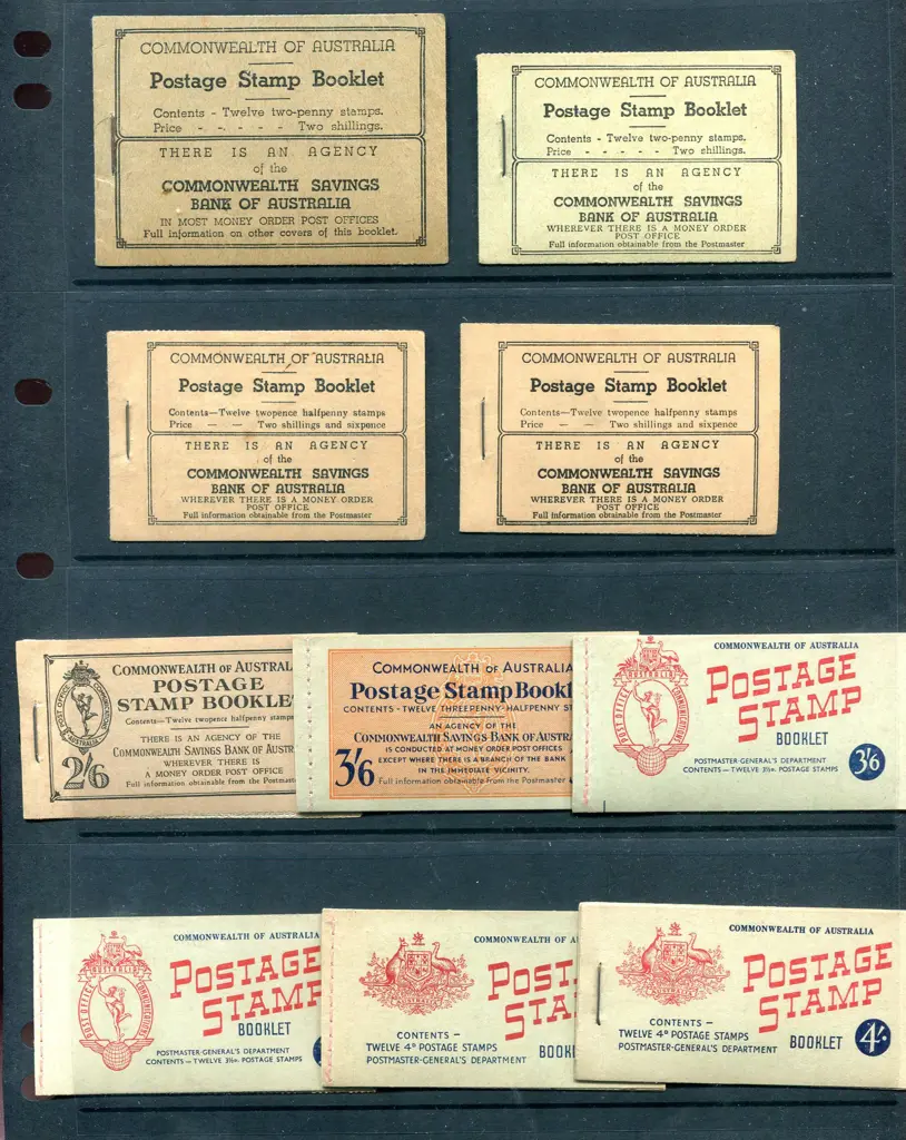 Booklets Pre-decimal range incl 2/- CofA wmk, wmk ... Image 1++