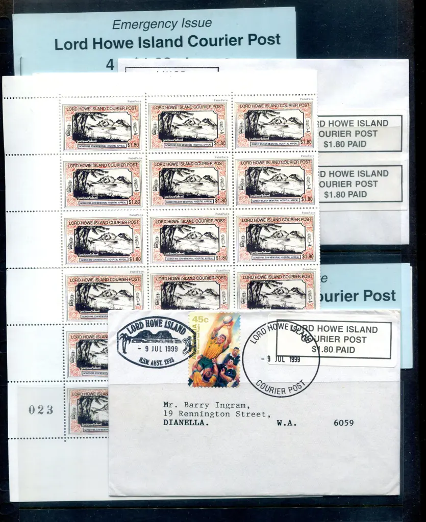 Lord Howe Island 1999 (11th June) $7.20 "Emergency ... Image 1++