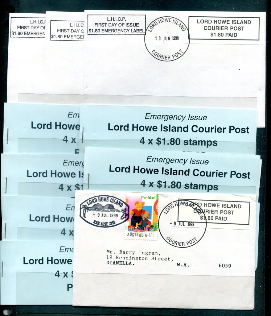 Lord Howe Island 1999 (11th June) $7.20 "Emergency ... Image 1++