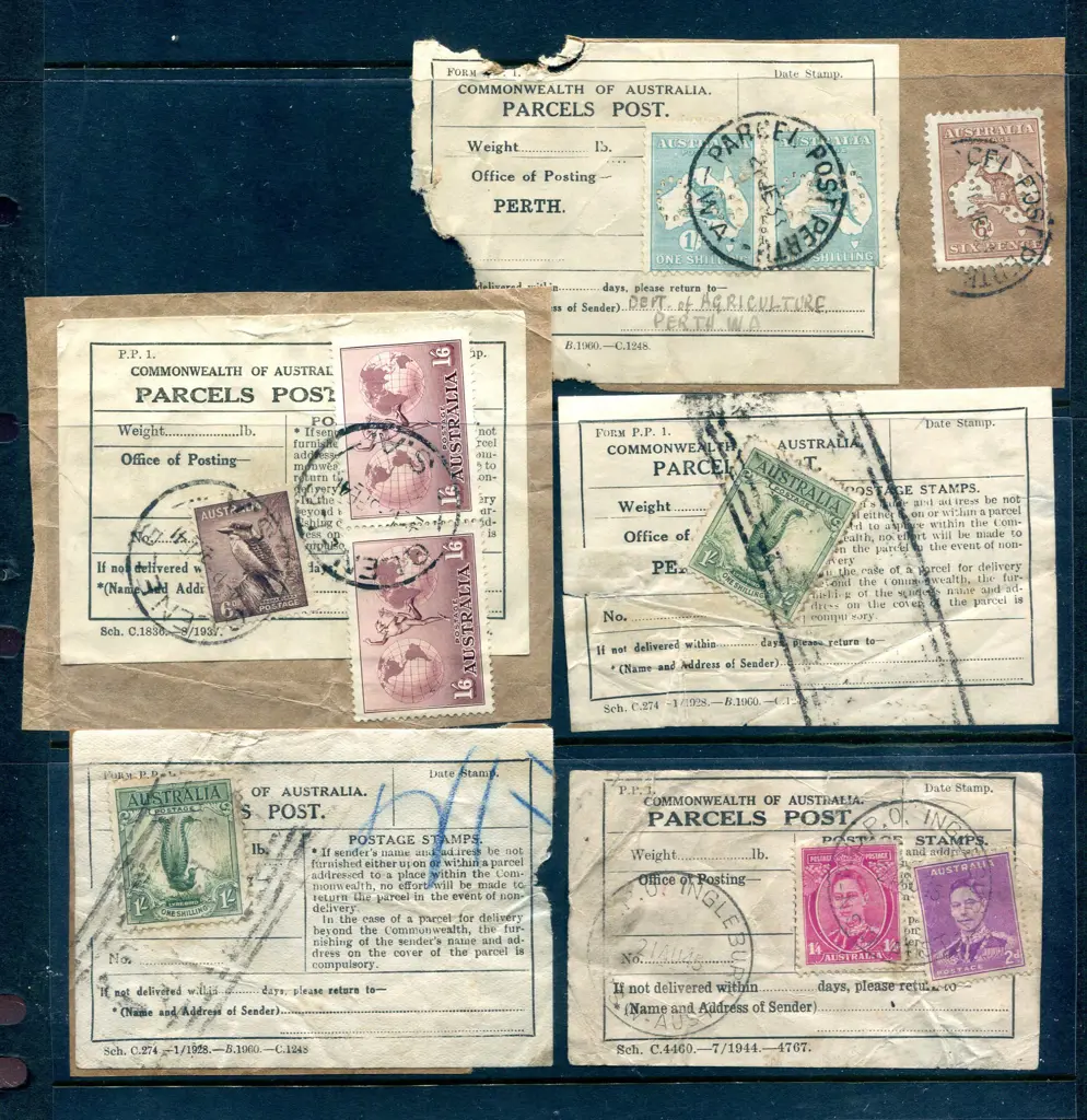 Parcels Post Small selection with 5 labels incl ... Image 1++
