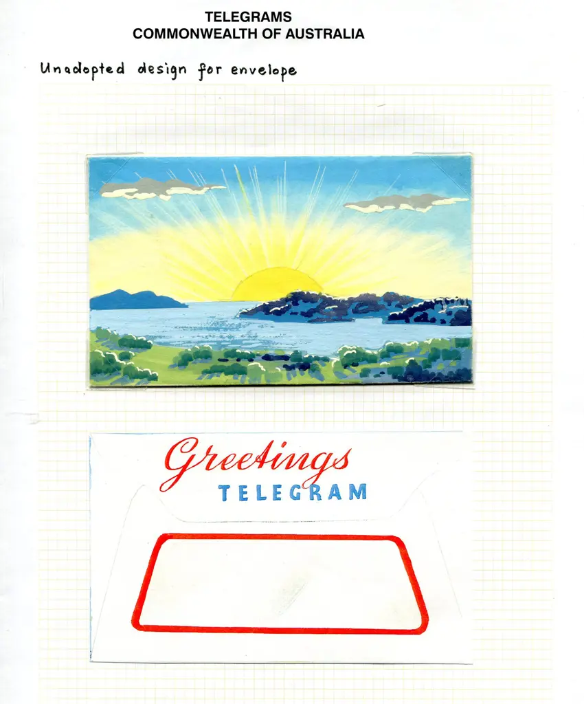Telegrams c1950's Unadopted artists essays with 7 ... Image 1++